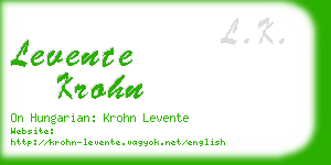 levente krohn business card